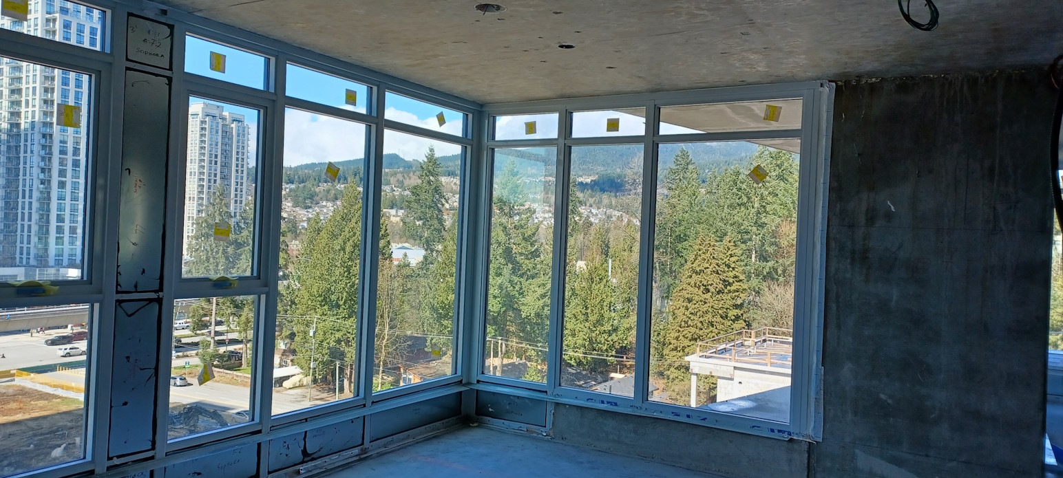 The finished window installation result.