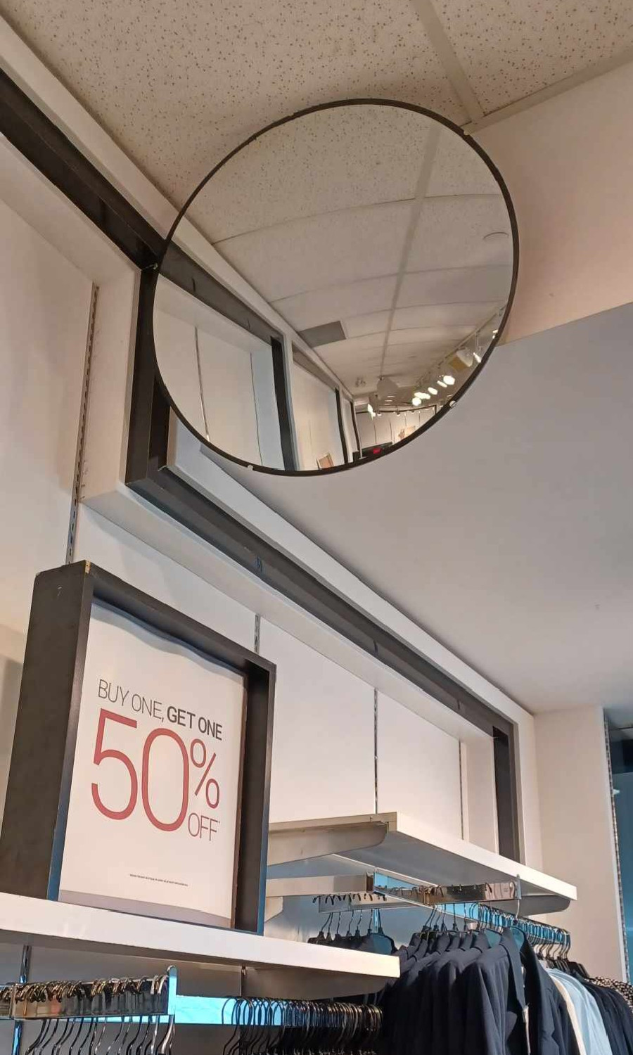 Completed security mirror installation.