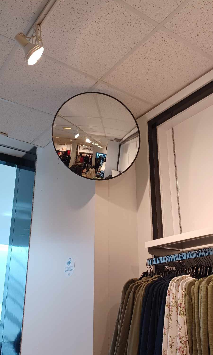 Installed security mirror.