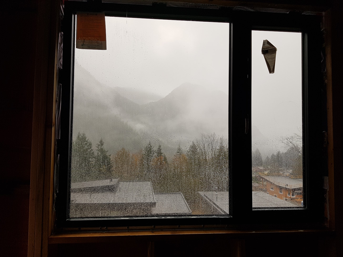 A pair of new installed house windows.