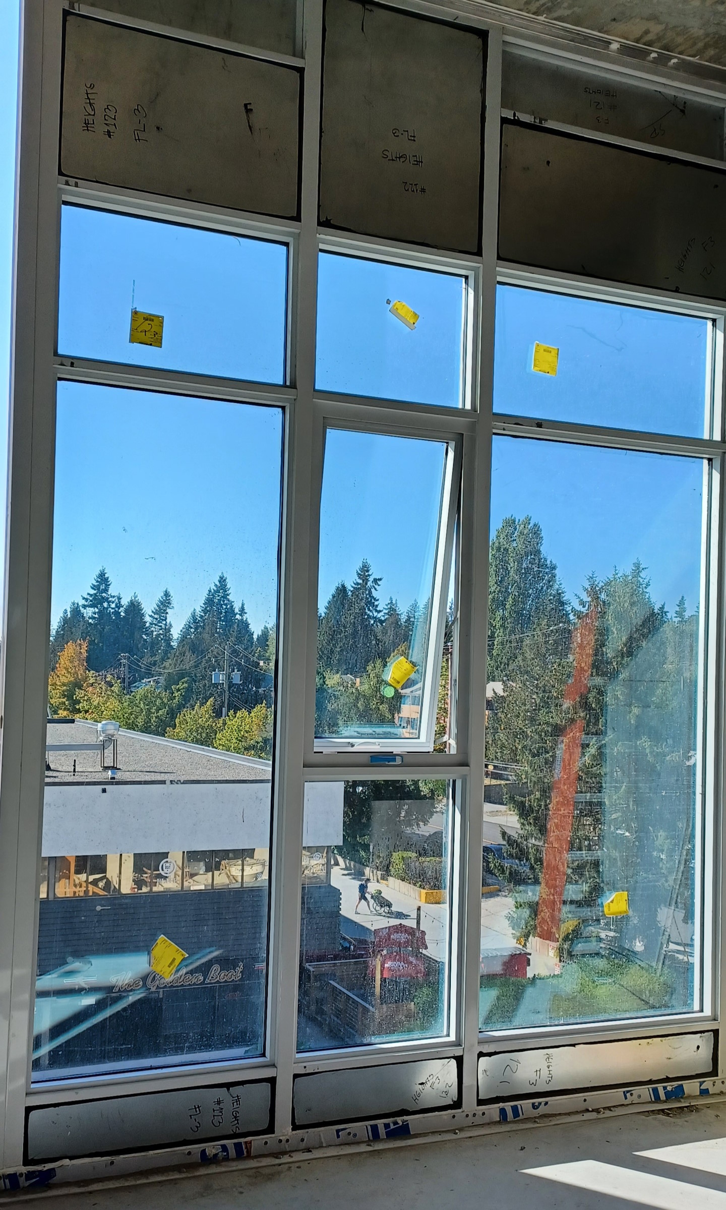 A newly-installed apartment window.